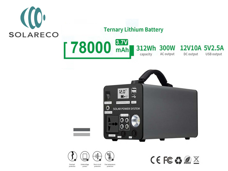 Outdoor solar energy storage power supply 78000mAh